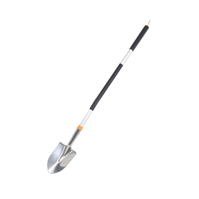 H111 Stainless steel long handle solid shovel