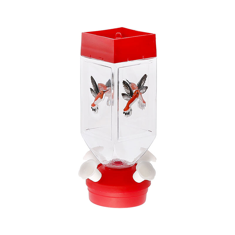 HF107 Red Durable Four-Hole Hummingbird Feeder